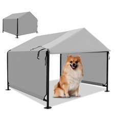 Outdoor Dog House for Small Dogs, Portable Pet Tent, Grey Grey-S