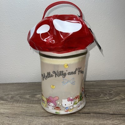 Hello Kitty & Friends Mushroom Cosmetic Bag Exclusive  Bioworld With Tag  Vinyl