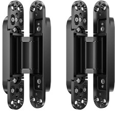 Black 6in Invisible Concealed 6x2.5x1in Hinge...