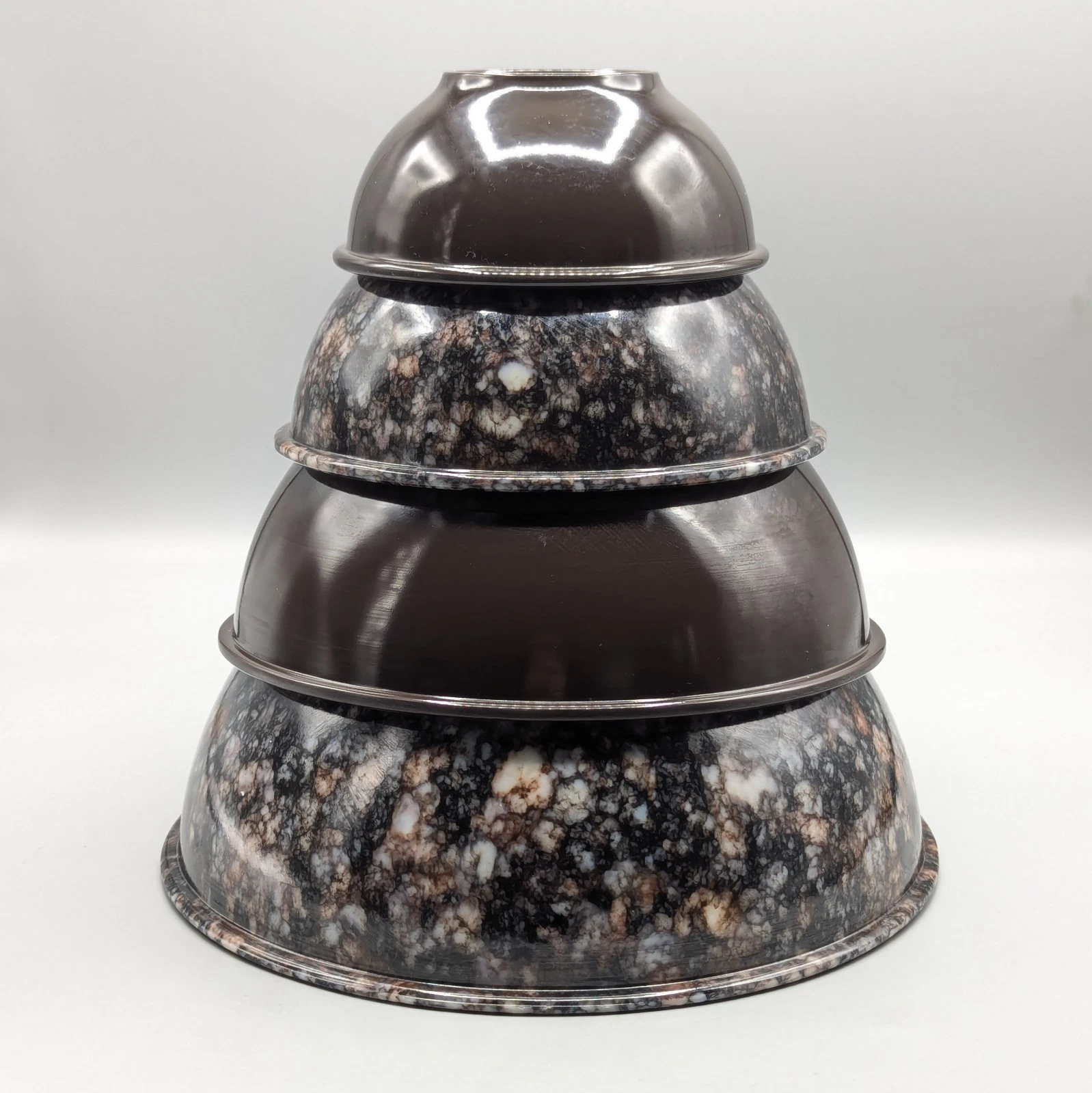 Zak Brown Granite-Marble Like Melamine Nesting Bowls 4pcs