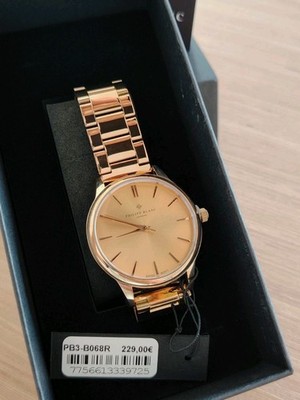 Philipp Blanc Uhr Lugano 38mm Edelstahl Mesh Roségold Unisex 