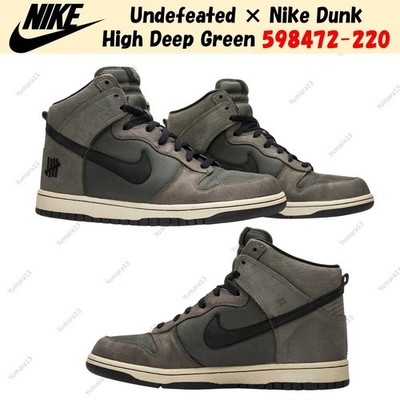 Undefeated × Nike Dunk High Deep Green 598472-220 Men's Size