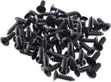 Pack of 50 Black Electric Guitar Pickguard Backplates Mounting Screws, Electric
