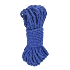 0.3" 50 Feet Macrame Cord, Cotton Cord Rope String 3 Strands Dark Blue