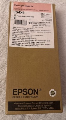 ** NEW Epson VIVID LIGHT MAGENTA Ink Cartridge T54X6 UltraChrome 350 ml -