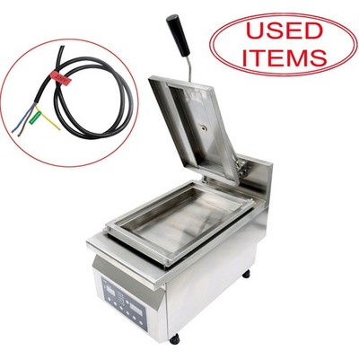 USED Commercial Flat Fried Machine Spring Roll Chicken Steak Flat Fryer 220V