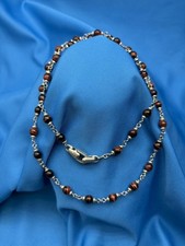 David Yurman 925 Silver Spiritual Beads Necklace 24” Long w/Pouch