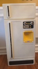 Vintage Little Tikes Kitchen Refrigerator Fridge Play Food Child Size