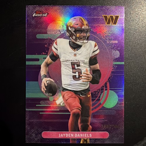 Topps Finest Uncommon Jayden Daniels #149 Purple Refractor #/200 Commanders