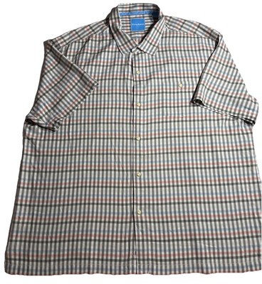 Tommy Bahama Shirt Mens 3XL Gray Blue Silk Hawaiian Beach Vacation Aloha Dad
