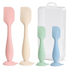 Baby Diaper Cream Spatula 4 Pack, Butt with Green Grey Pink Blue
