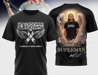 3 Doors Down In Memory Of Brad Arnold AOP 3D T-Shirt