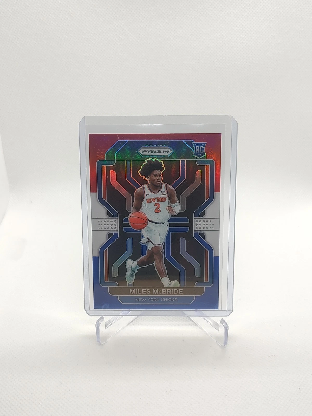 Miles McBride 2021-22 Panini Prizm Rookie Red White Blue #283