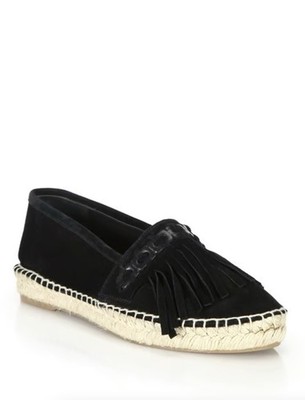 Woman s Diane Von Furstenberg Cadah Fringe Suede Platform Flats Size 36 or US 6