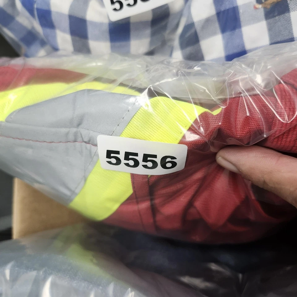 High Visibility Safety Vest Mens XL Red Reflective Surveyor Zip Pockets Work - Image 4 of 4