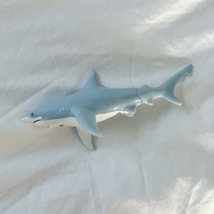 Gray & White Plastic Shark Figurine Toy Shark Figure Collectible Figurine