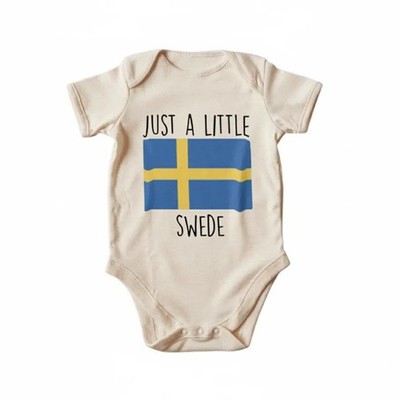 Sweden Swedish Nordic Newborn Baby Onesie  Bodysuit