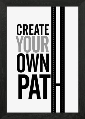 Create Your Own Path Typography Art Framed Wall Art Poster Canvas Print Picture