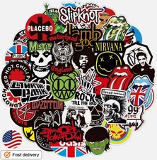 NEW 100PCS Rock Band Stickers Lot Punk Music Heavy Metal Bands Sticker Decal USA
