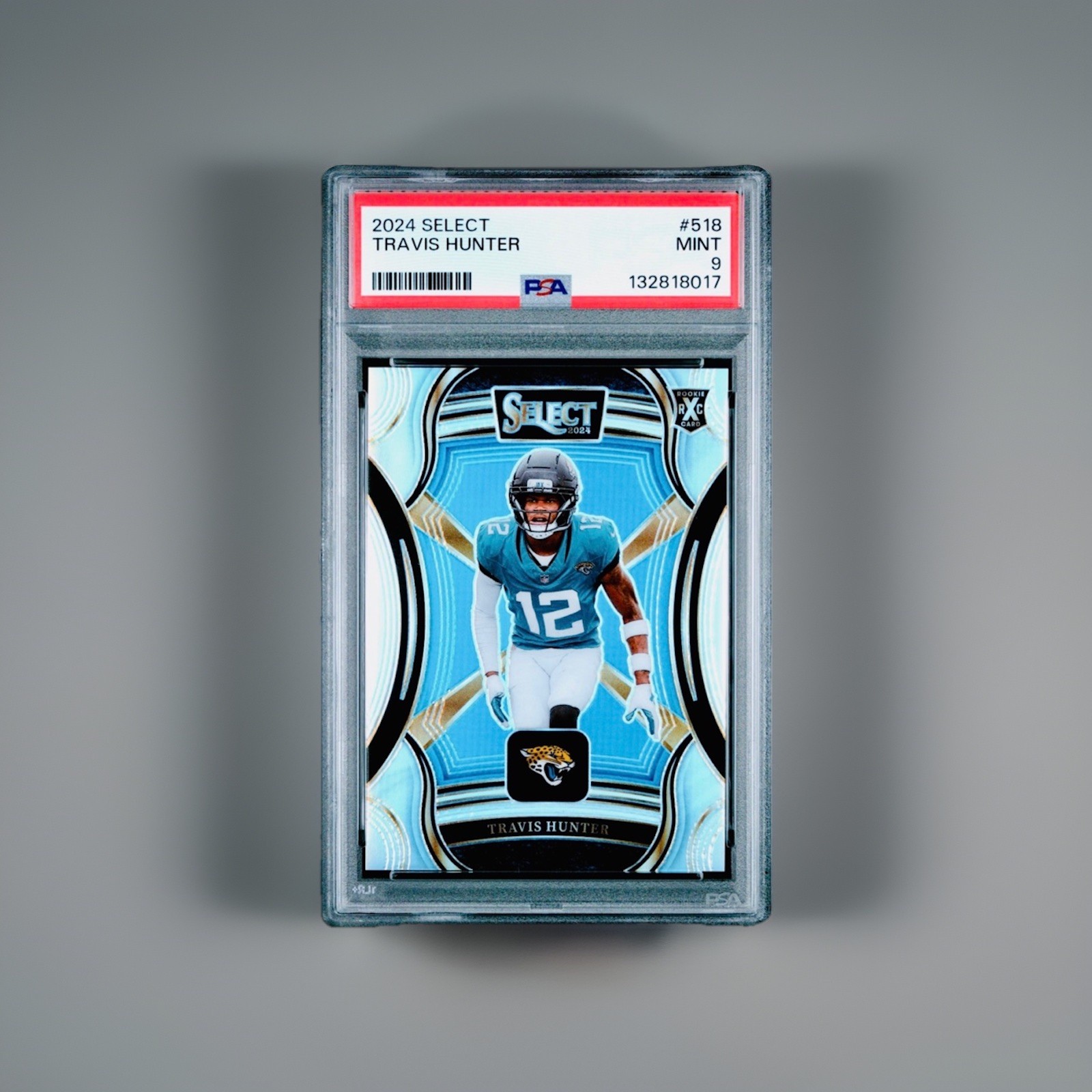 2024 Panini Select Football TRAVIS HUNTER ROOKIE XRC PRIZM #518 RC Jaguars PSA 9