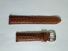 Jacques Lemans Brown Genuine Alligator band strap 20mm Made in USA