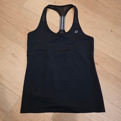 Lorna Jane Black Racerback Mesh Active Tank Top WS1019210 Womens Large