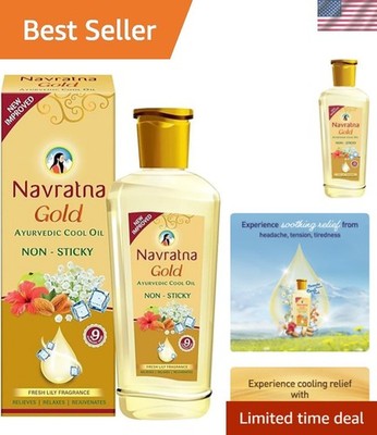 Gold Ayurvedic Hair Oil | with 24K Gold & 9 Ayurvedic Herbs | Lightweight, No...