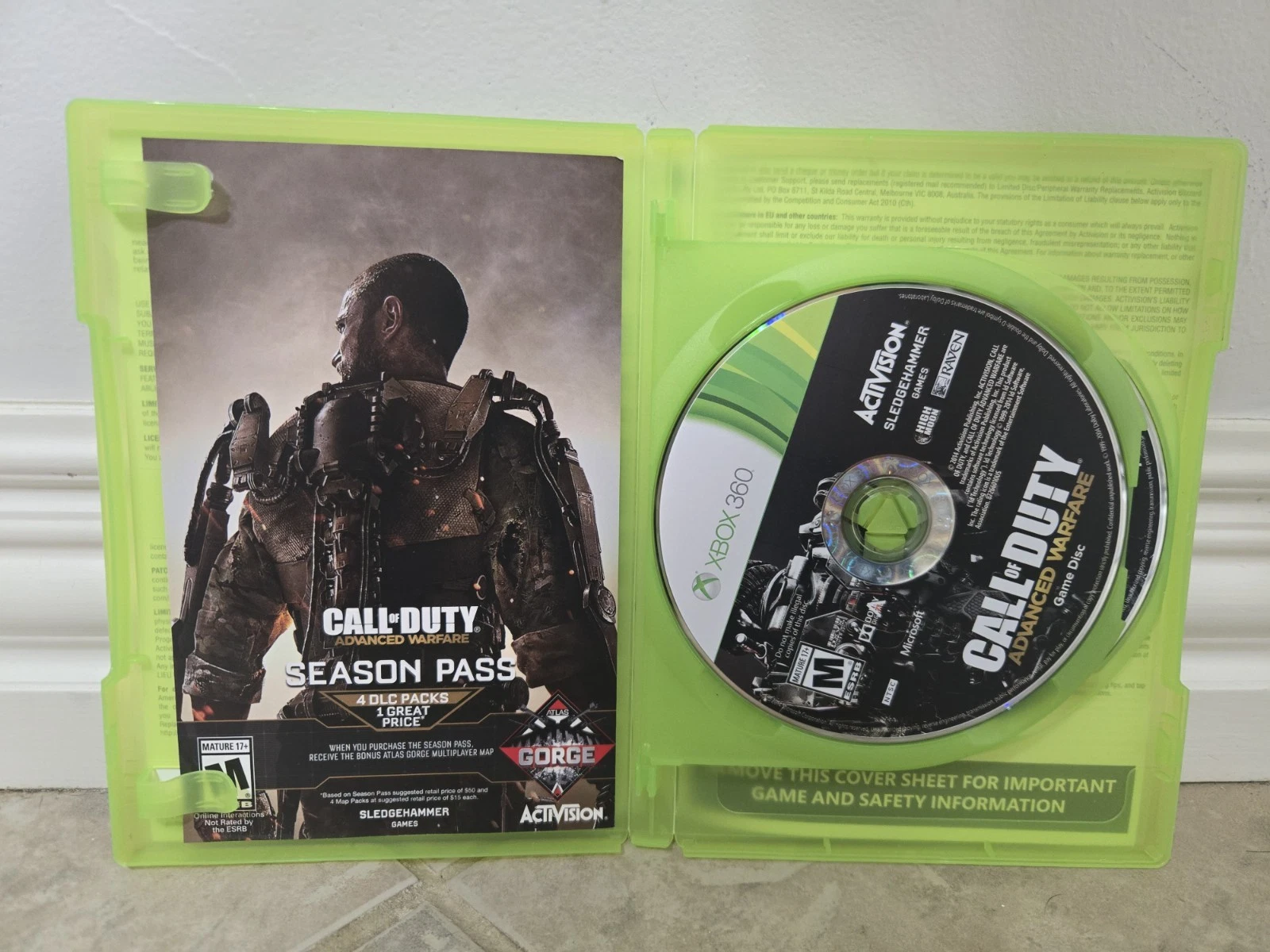 Activision Call of Duty: Advanced Warfare Xbox 360 Shooter Multiplayer CIB