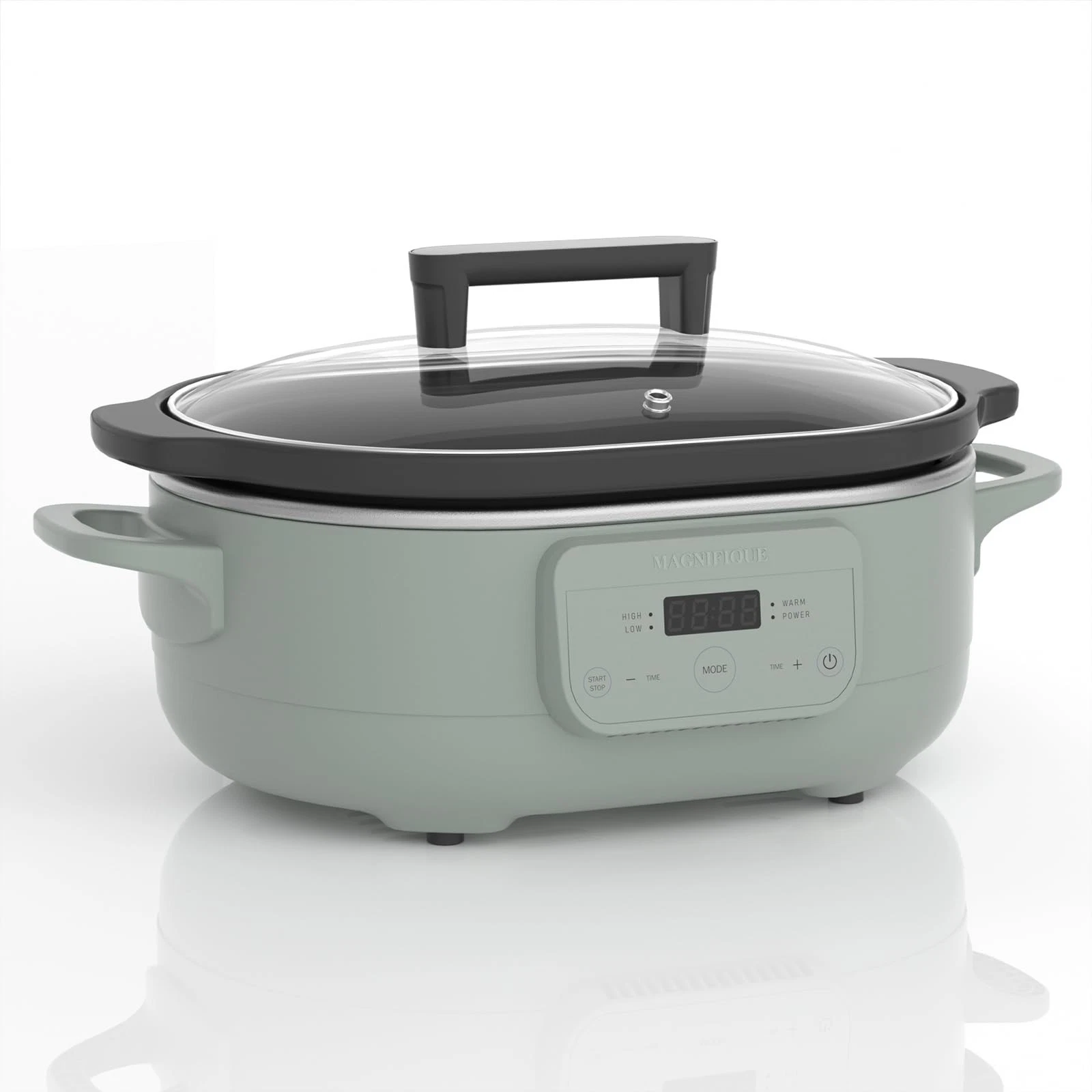 MAGNIFIQUE 6 Quart Programmable Slow Cooker Removable Healthy Nonstick Pot S...