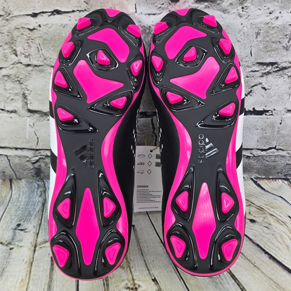 Adidas Predator Accuracy.4 Soccer Cleats Men 7 Women 8 Black Pink FxG GZ0011 NEW Adidas Predator Accuracy.4 Soccer Cleats Men 7 Women 8 Black  main image 2