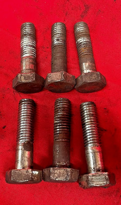 STEEL PARTIALLY THREADED BOLTS THREAD SIZE 11 THREAD LENGTH 1-5/8'' (LOT OF 6)