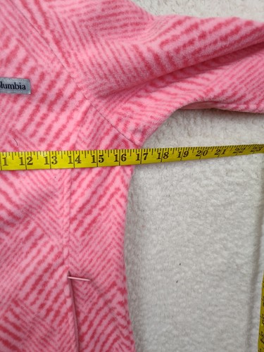 Columbia Girls Jacket Medium Pink Fleece Long Sleeve High Neck Full Zip Winter - Picture 9 of 17