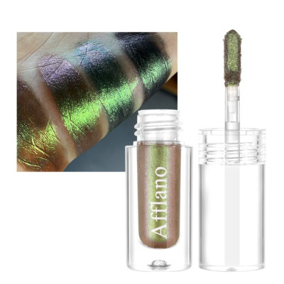 Multichrome Flüssig Lidschatten Glitzer, Metallic Gold Grüne Glitter Eyeshadow A
