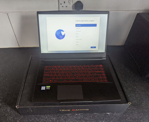 Msi Gf65 Thin RTX 2060 i7-9750H 16GB RAM 256GB SSD VR Ready BOXED Gaming Laptop - Picture 8 of 10