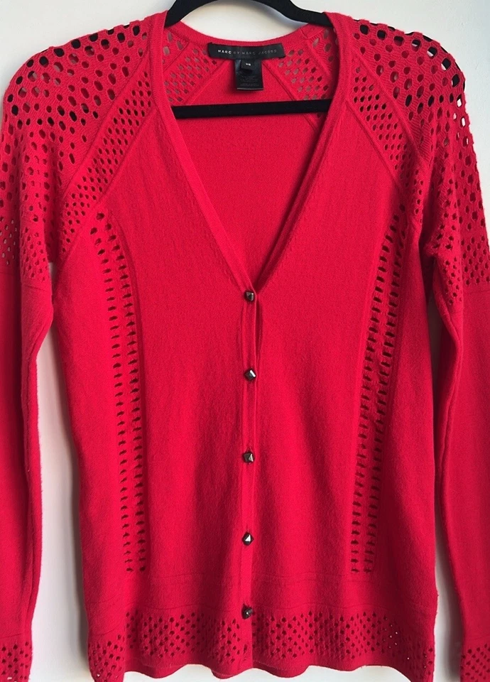 Marc by Marc Jacobs Button down V-neck sweater cardigan Foto 3 de 4