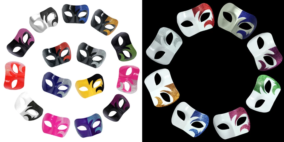 Máscara de Mascarada Veneciana Mística Púrpura Brillo y Negro ~ MARDI GRAS BODA PROM Foto 3 de 3