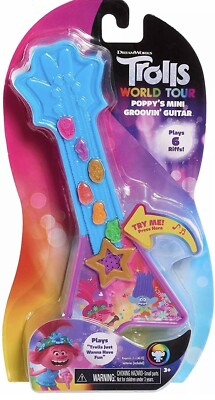 DreamWorks Trolls World Tour Poppy s Mini Groovin  Guitar, Multi-Color 6 Songs
