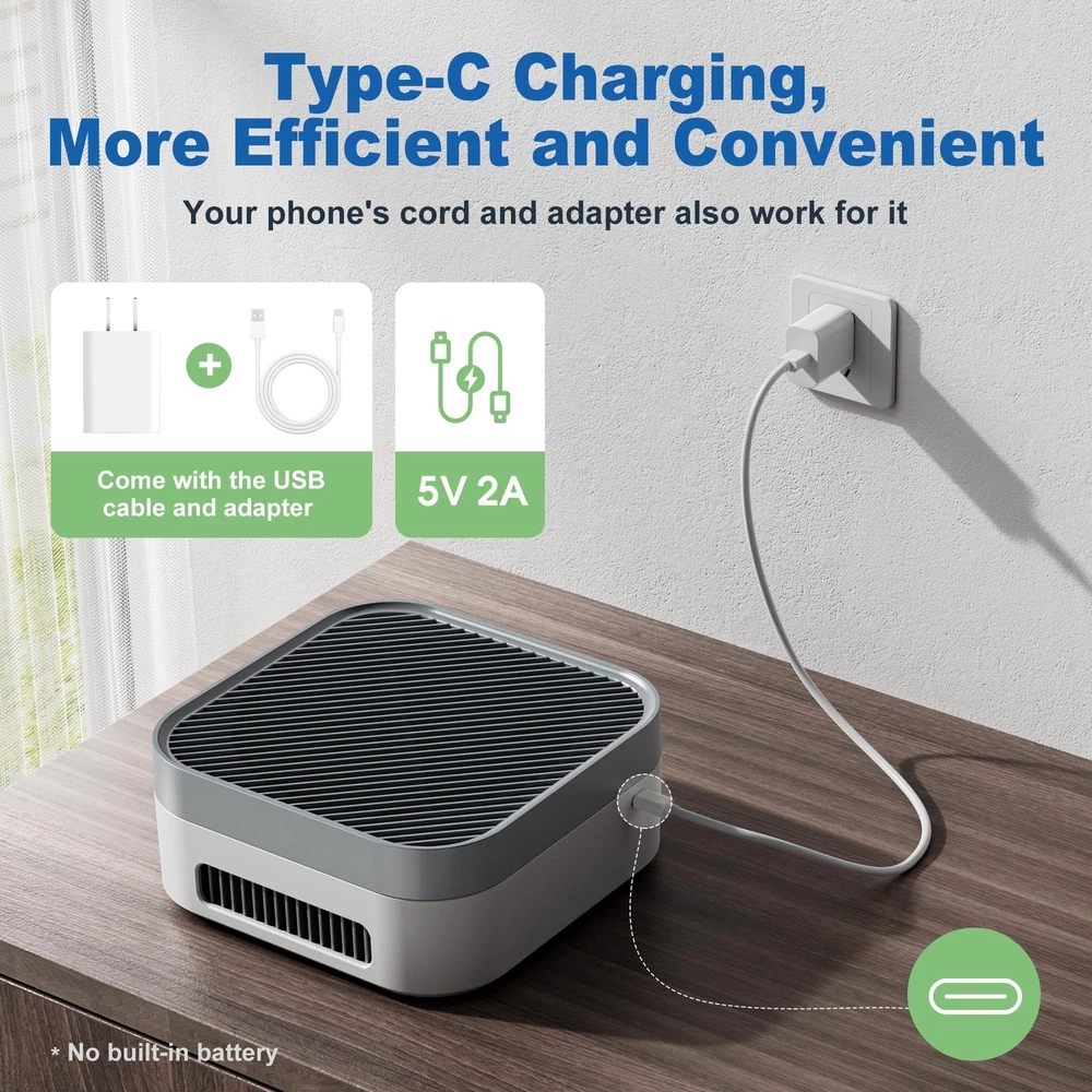 Air Purifier TDBYWAE for Home Bedroom Covers Up to 600 ft² with True HEPA Filtration Technology