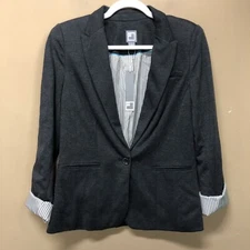 JCP JC Penney Gray Blazer Contrasting Cuffs Size M NWT
