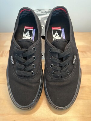 VANS - Skate Authentic Shoes - Black on Black - POP CUSH - SIZE 5M