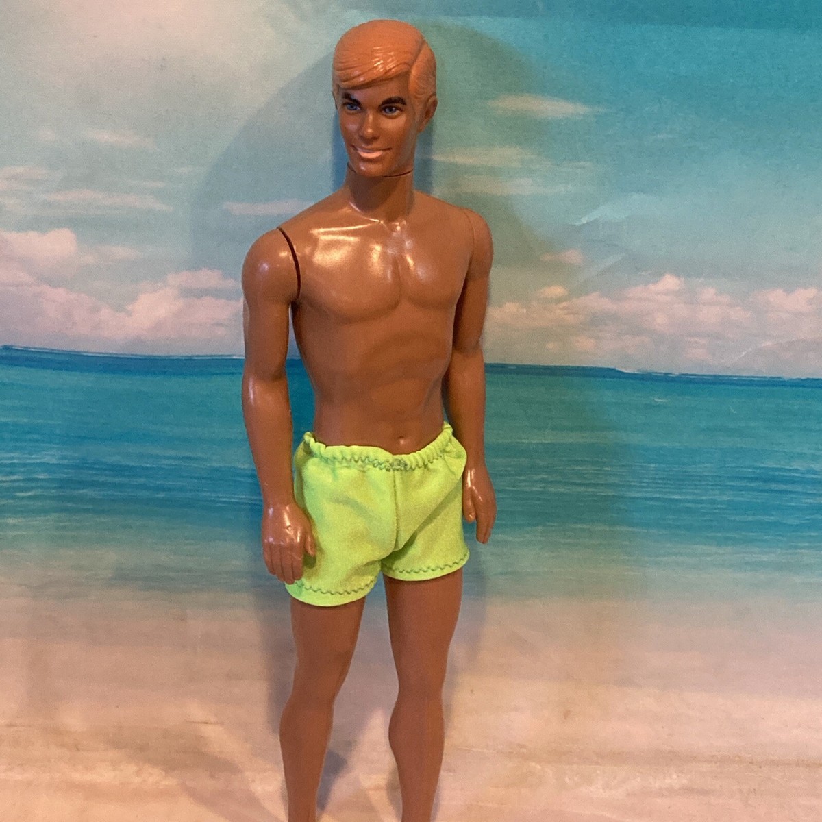 Vintage 1968 Mattel Malibu Ken Doll Mattel 1088 -Tan Blonde beach
