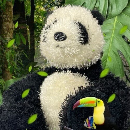 Webkinz Panda Bear Plush Ganz WKS1001 White Black Toy - Picture 6 of 8