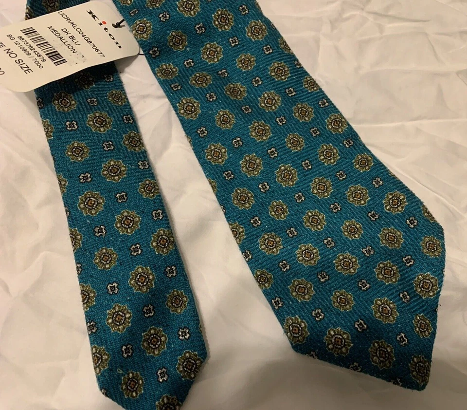 Corbata de seda KITON Napoli hecha a mano en Italia Foto 3 de 4