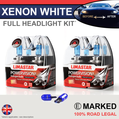 Boxster 987 04-12 Xenon White Upgrade Kit Headlight Dipped High Bulbs 6000k
