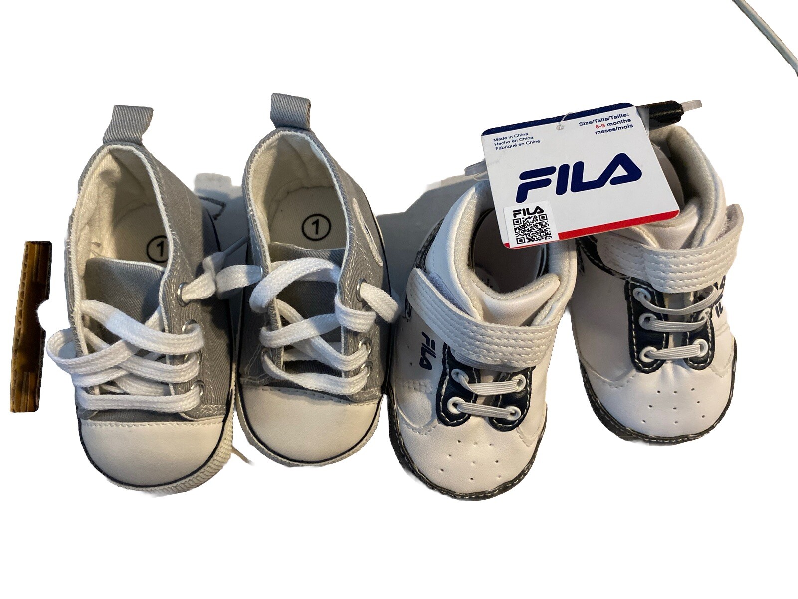 PONY Scarpe culla FILA Pre Walker scarpe neonato bambino sneakers alte 6 9 mo + lotto extra