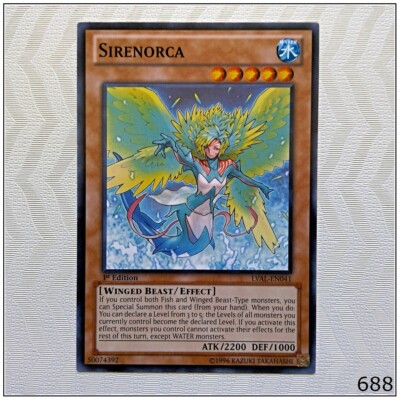 Yu-Gi-Oh! Karte "Sirenorca" (LVAL-EN041) - Common, 1st Edition, Aus Legacy Of The Valiant Set