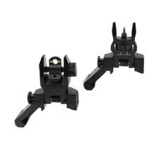 Flip Up 45 Degree Fiber Optics- Flip Up Front & Rear Sights with Red and Green D