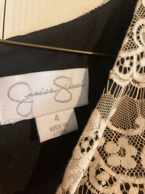 jessica simpson tiered lace dress Jessica Simpson Black Tiered Lace Dress Size 4
