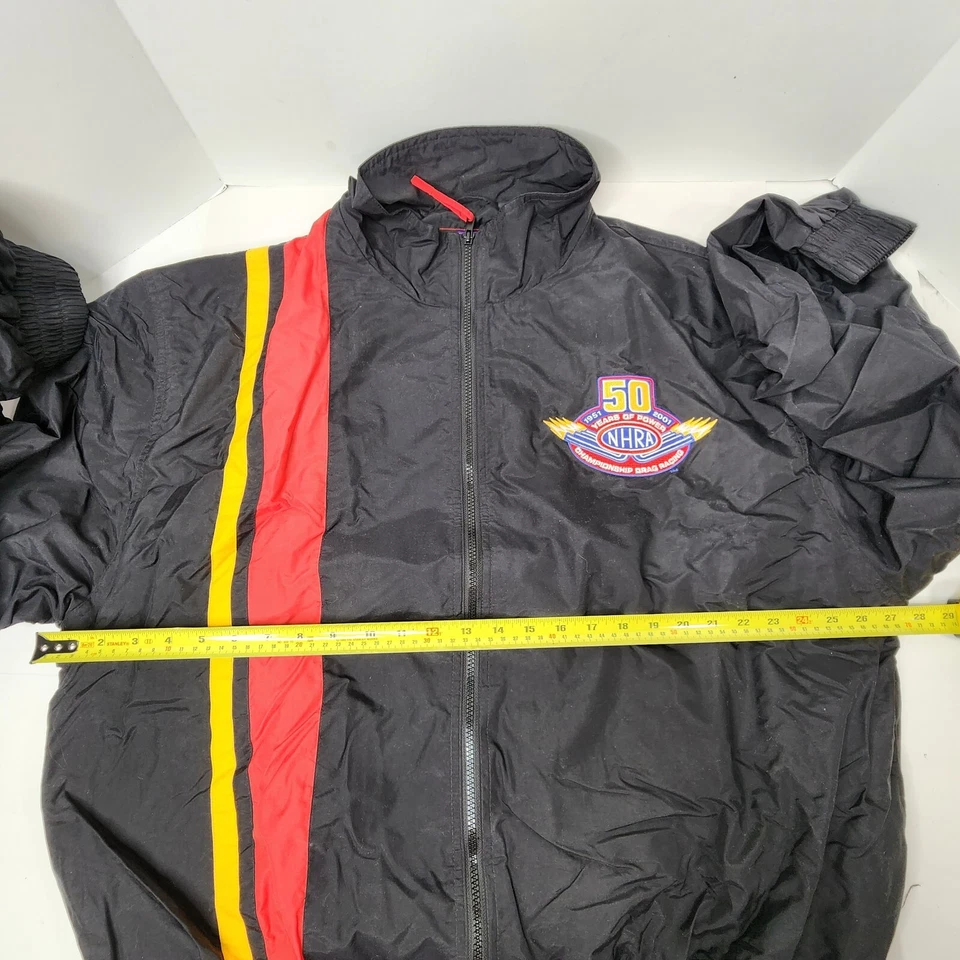 Chaqueta cortavientos NHRA Bomber edición especial 50 aniversario carreras de arrastre XXL Foto 3 de 4