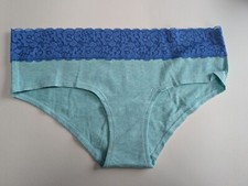 Ex catalogue Knickers Size 12, Aqua With Blue Lace Trim